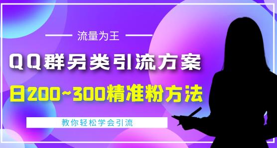 QQ群另类引流方案，日200~300精准粉方法，外面收费888￼-天行资源库