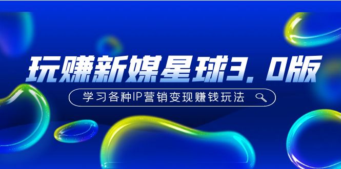 《玩赚新媒星球3.0版》学习各种IP营销变现赚钱玩法（价值498）-天行资源库