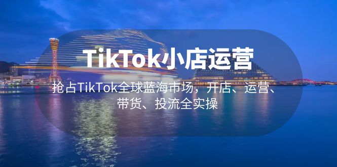 TikTok小店运营 抢占TikTok全球蓝海市场，开店、运营、带货、投流全实操-天行资源库