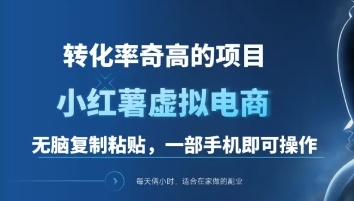 一单49.9,转化率奇高的项目,冷门暴利的小红书虚拟电商-天行资源库
