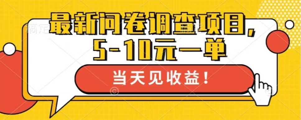 最新问卷调查项目,共12个平台,单日零撸100+-天行资源库