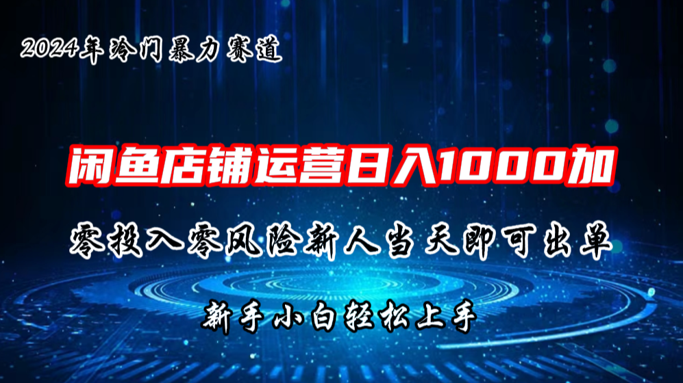 2024闲鱼冷门暴力赛道，新人当天即可出单，每天100单，日入1000加-天行资源库