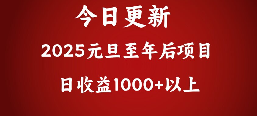 翻身项目,日收益1000+以上-天行资源库