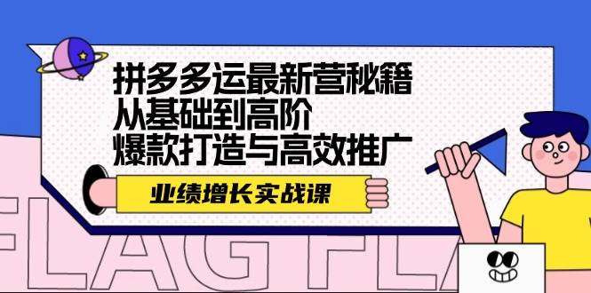 拼多多运最新营秘籍:业绩 增长实战课,从基础到高阶,爆款打造与高效推广-天行资源库
