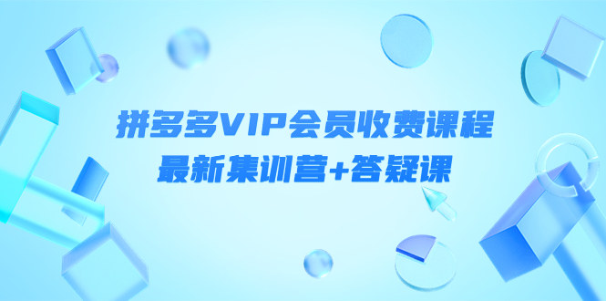 某社群·拼多多VIP会员收费课程，最新集训营+答疑课-价值3299元￼-天行资源库