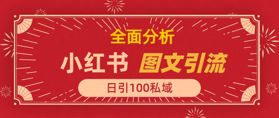 小红书图文引流,全面解析日引100私域流量是怎样做到的-天行资源库