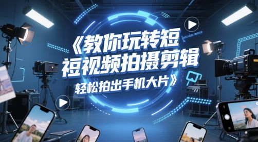 教你玩转短视频拍摄剪辑,轻松拍出手机大片-天行资源库
