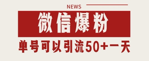 微信爆粉,私域暴力引流打法日引千粉 单号日进50+【揭秘】-天行资源库