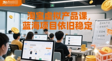 淘宝虚拟产品课,蓝海项目依旧稳定-天行资源库