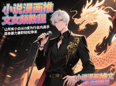 小说漫画推文女频教程,让所有小白从0成为行业内高手,简单暴力兼职轻松挣米-天行资源库
