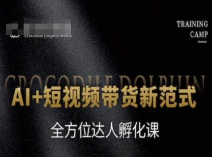 AI+短视频带货新范式,全方位达人孵化课-天行资源库