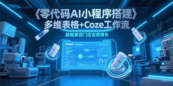 零代码AI小程序搭建，多维表格+Coze工作流，赋能美容门店业绩增长-天行资源库