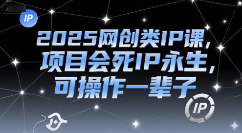 2025网创类IP课，项目会死IP永生，可操作一辈子-天行资源库