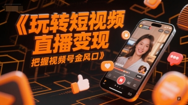 玩转短视频直播变现,把握视频号金风口-天行资源库