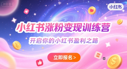 小红书涨粉变现训练营,开启你的小红书盈利之路-天行资源库