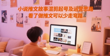 小说推文故事混剪起号及运营思路，看了做推文可以少走弯路-天行资源库