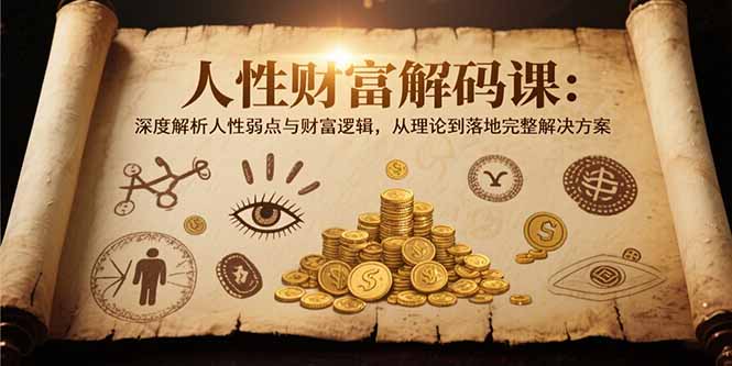 人性财富解码课6.0:深度解析人性弱点与财富逻辑,理论到落地完整解决方案-天行资源库
