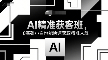 AI精准获客班，0基础小白也能快速获取精准人群-天行资源库