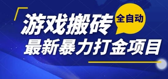 热门副业,全自动游戏打金搬砖,单账号一天收益1-2张,可多开矩阵操作日入1k【揭秘】-天行资源库