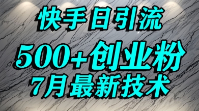 创业粉怎么打?快手精准引流创业粉,宝妈群体日进500+精准流量-天行资源库