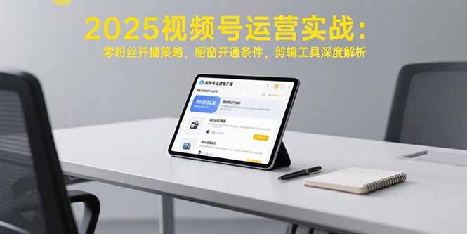2025视频号运营实战:零粉丝开播策略,橱窗开通条件,剪辑工具深度解析-天行资源库