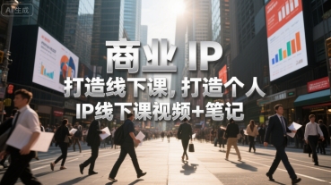 商业IP打造线下课,打造个人 IP线下课视频+笔记-天行资源库