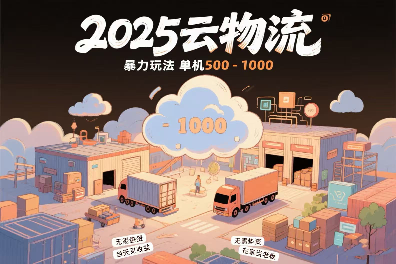 云物流赚差价,项目纯利润500~1000,无需垫资,当天到账。不需要有车,…-天行资源库