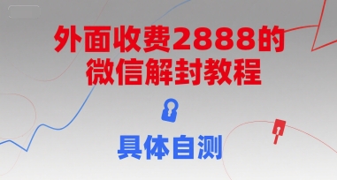 外面收费2888的微信解封教程,具体自测-天行资源库