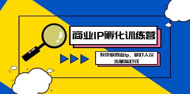商业IP-孵化训练营新版,教你做商业Ip,做好人设,流量搞好钱-天行资源库
