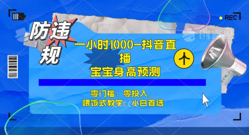 半小时1000+,宝宝身高预测零门槛、零投入,喂饭式教学、小白首选-天行资源库