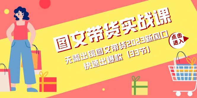 图文带货实战课:无需出镜图文带货2023新风口,快速出爆款(33节)-天行资源库