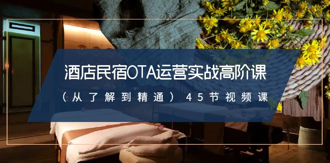 酒店民宿-OTA运营实战高阶课(从了解到精通)45节视频课-天行资源库