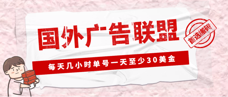 外面收费1980最新国外LEAD广告联盟搬砖项目,单号一天至少30美金(详细教程)-天行资源库