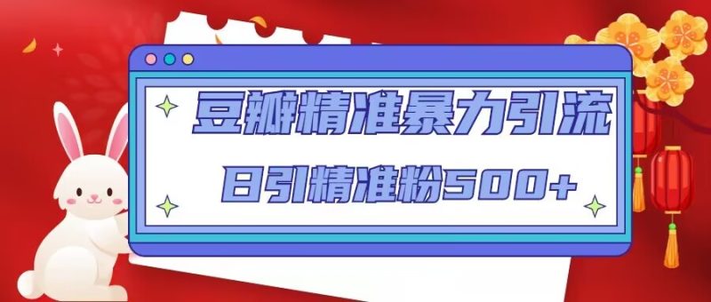 豆瓣精准暴力引流,日引精准粉500+【12视频课】-天行资源库