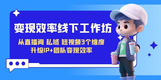 变现-效率线下工作坊,从直播间、私域、短视频3个维度 升级IP+团队变现效率-天行资源库