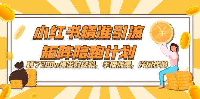小红书精准引流·矩阵陪跑计划:烧了200w得出的经验,手握流量,兴风作浪!-天行资源库