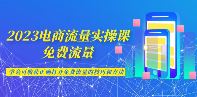 2023电商流量实操课-免费流量,学会可收获正确打开免费流量的技巧和方法-天行资源库