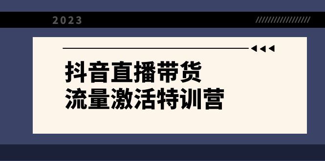 抖音直播带货-流量激活特训营,入行新手小白主播必学(21节课+资料)-天行资源库
