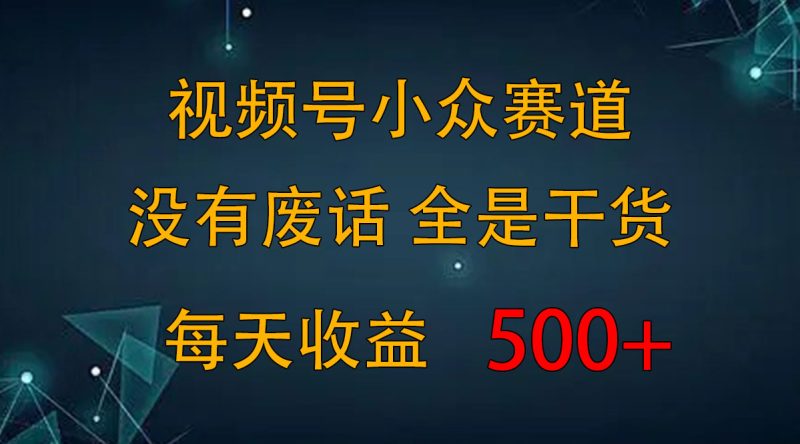 2024视频号新手攻略,今日话题赛道带你日赚300+-天行资源库